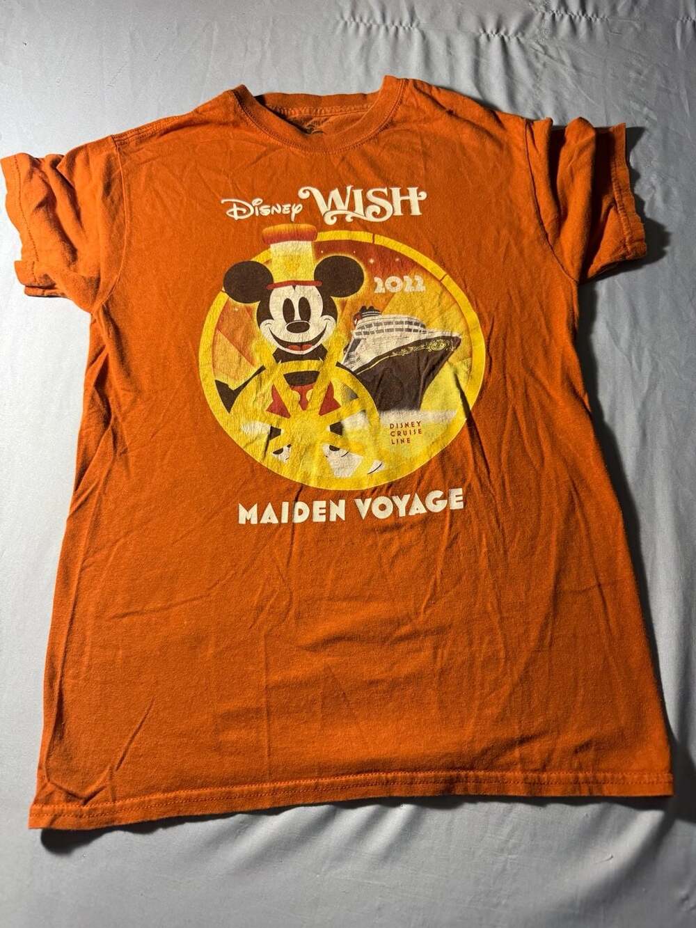 Disney Cruise Line Wish Maiden Voyage T-Shirt Size S